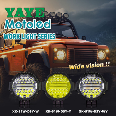 YYXK-51W-DSY-W Car LED Work Light 51W 5500LM For Offroad Motorcycle