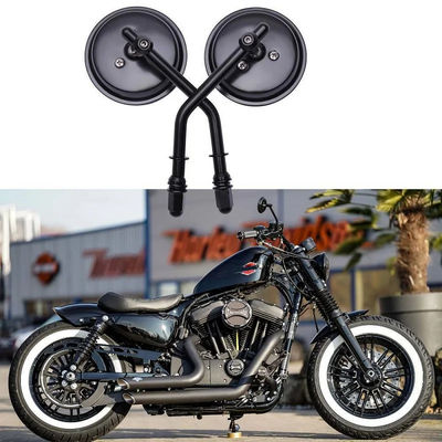 Long Pole Rearview Mirror Motorcycle Universal Retrofit Retro Round Mirror Motorcycle Rearview Mirror