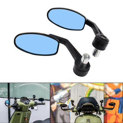 Blue Mirror Oval Handle Mirror Motorcycle Rearview Mirror Motorcycle Universal Accessories Motorcycle Modification Parts