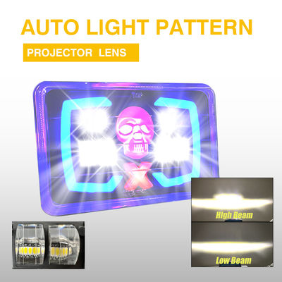 YAYE CG125 Semi-assembly Red Skull DRL Optical Projector Lens Motorcycle LED Accessory Headlight