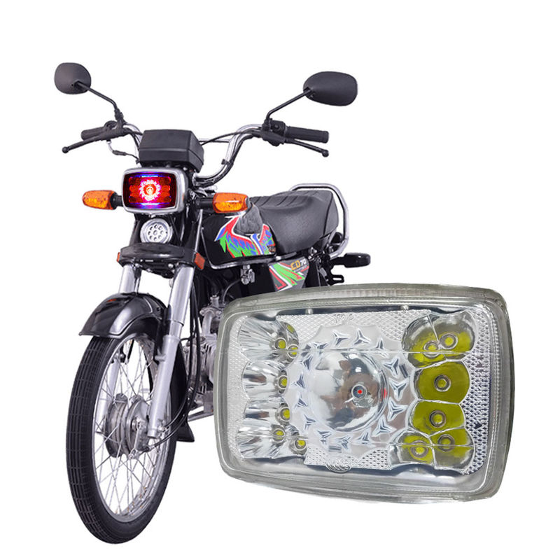 YAYE Classic Product CD70 CG125 Built in Semi-assembly 18 Lamp Red Angel Eye DRL Motorcycle LED Accessory Headlight