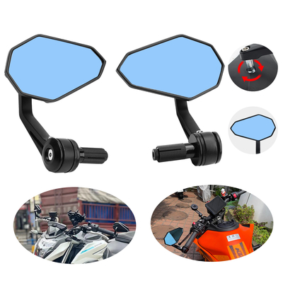 Espejo retrovisor con manillar en forma de diamante adecuado para motocicletas con manillar de 22 mm de ancho. Accesorios universales para motocicletas.