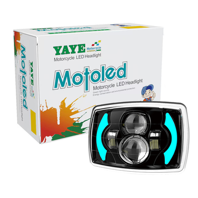 Faro LED para motocicleta CD70 12V 70cc con luz DRL blanca y azul