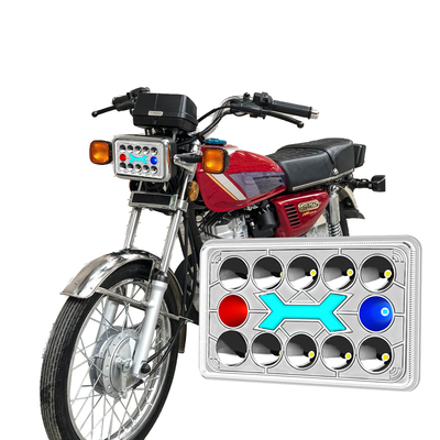 Faro LED CG125 DC12V Blanco Haz Alto y Bajo con DRL Rojo y Azul