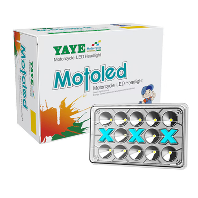 CG125 125cc Motocicleta faro LED DC12V con DRL blanco azul